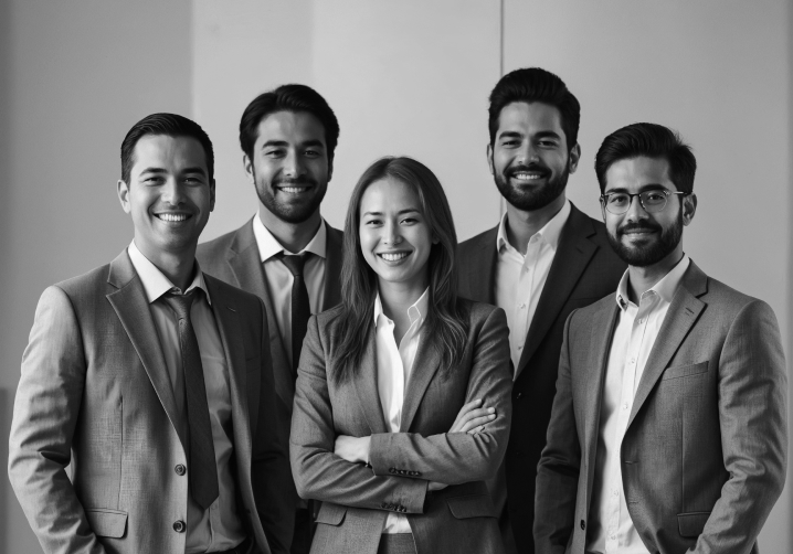 Vedrix global accounting team collaborating on client reporting